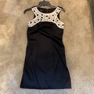 Black embezzled dress